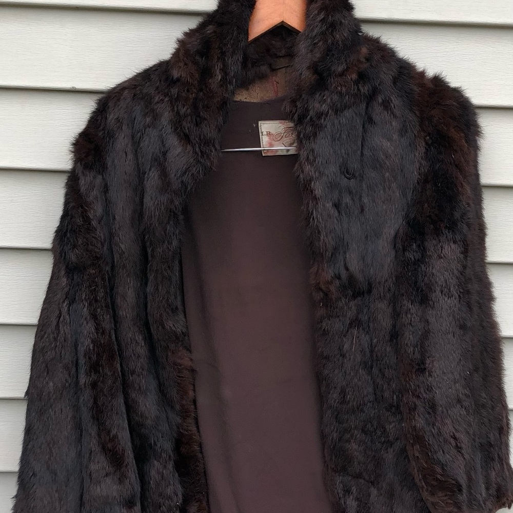 Luxurious Dark Brown Fur Coat - Women's Jacket
